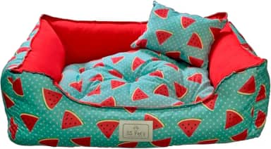 SS Pets Cama Melância Poá Pet Para Cães E Gatos Tamanho Médio Para Cães