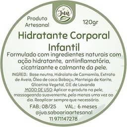 Alergias Dermatite Eczema e pele sensível? Hidratante Infantil Natural com Camomila, Lavanda e Aveia, Livre de Parabenos