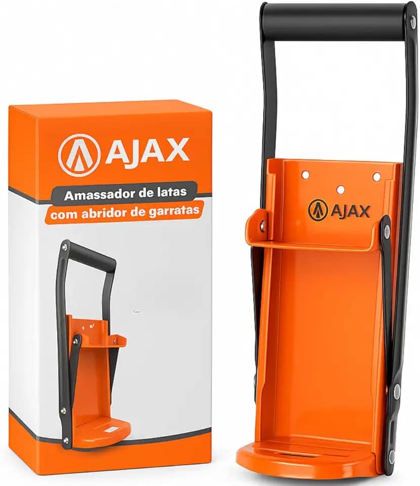 Amassador De Latinhas Lata Reforçado Com Abridor De Garrafas