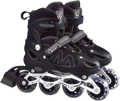 Patins Roller Ajustável Inline 4 Rodas Adulto Rodinha Led