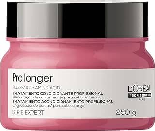L'Oréal Professionnel Pro Longer, Máscara de Tratamento Capilar para Cabelos Finos e Afinados, Reduz Quebra e Pontas Duplas, Proporciona Brilho, Suavidade e Densidade aos Fios, 250g
