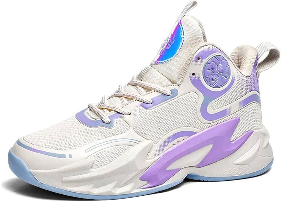 Tênis de basquete unissex respirável antiderrapante para corrida com amortecimento esportivo moderno
