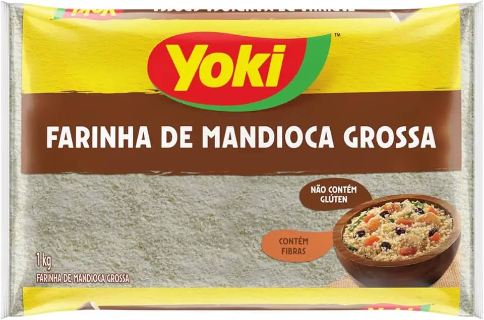 Farinha de Mandioca Tipo Único Grossa Yoki Pacote 1kg