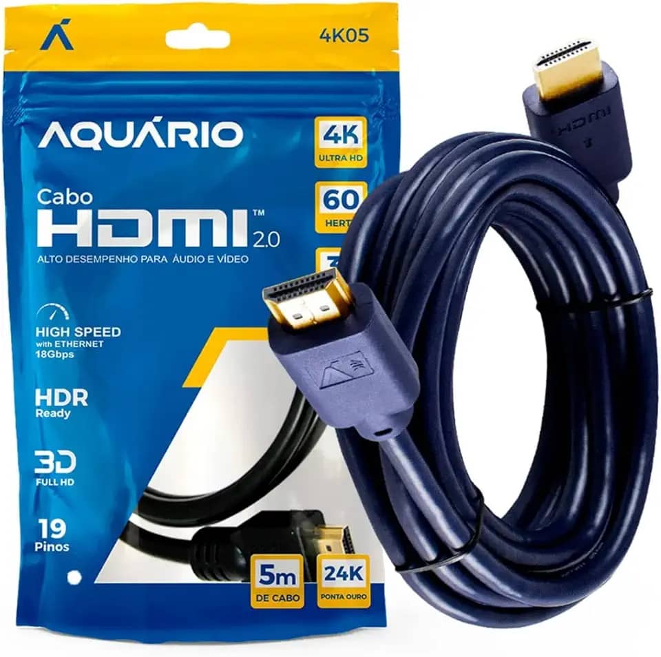 CABO HDMI 2.0 4K 3D 19 PINOS - 5 METROS