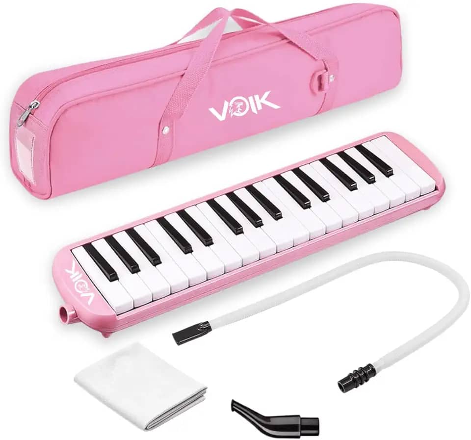 Escaleta 32 Teclas Rosa Voik EM-32 Profissional C/Capa