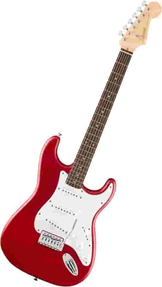 Fender Squier Debut Series Stratocaster guitarra elétrica, guitarra para iniciantes, com 2 anos de garantia, vermelho Dakota