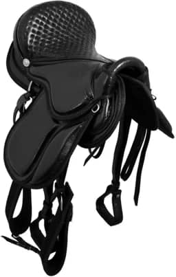 Cela para Cavalo Australiana Gel Preta Couro - Preta