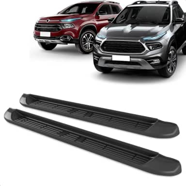 Par Estribo Lateral Injetado Toro 2016 A 2025 Kit Fixação Incluso