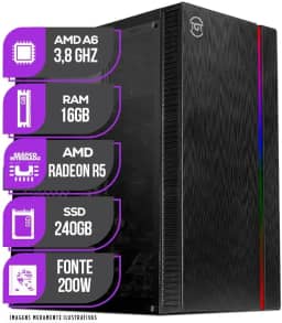 CPU PC Mancer, AMD A6 3.8GHZ, 16GB Memoria ram, SSD 240GB
