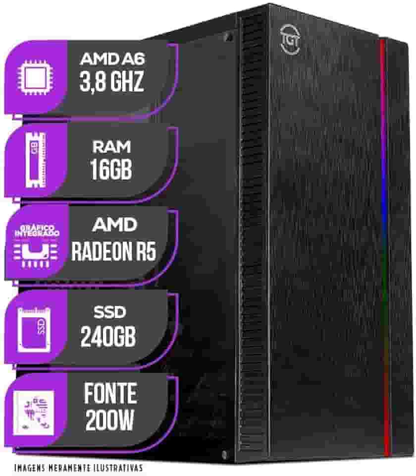 CPU PC Mancer, AMD A6 3.8GHZ, 16GB Memoria ram, SSD 240GB
