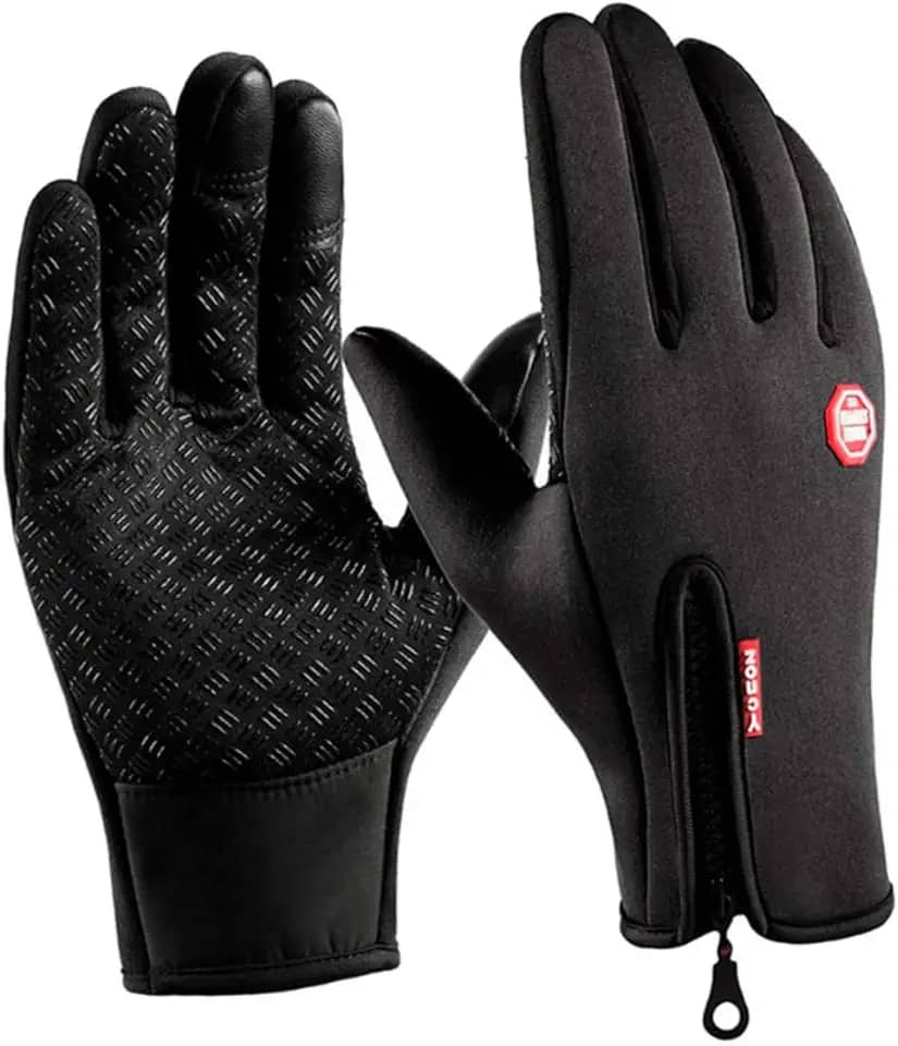 Luva Térmica Impermeável com Touch-Screen – Resistente à Água e ao Frio, Ideal para Moto, Ciclismo e Atividades ao Ar Livre - Luvas Térmicas para Bike - Luva Motociclista Antiderrapante