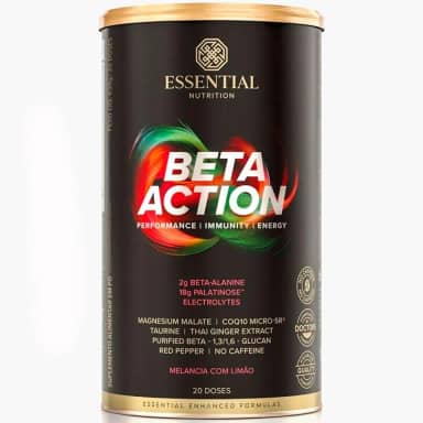Beta Action Essential Nutrition – Suplemento para Performance e Imunidade, Sabor Melancia com Limão, 20 Doses, 630g