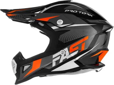Capacete Motocross Fast Tech Limited Edition 62 Cinza/Laranja 62
