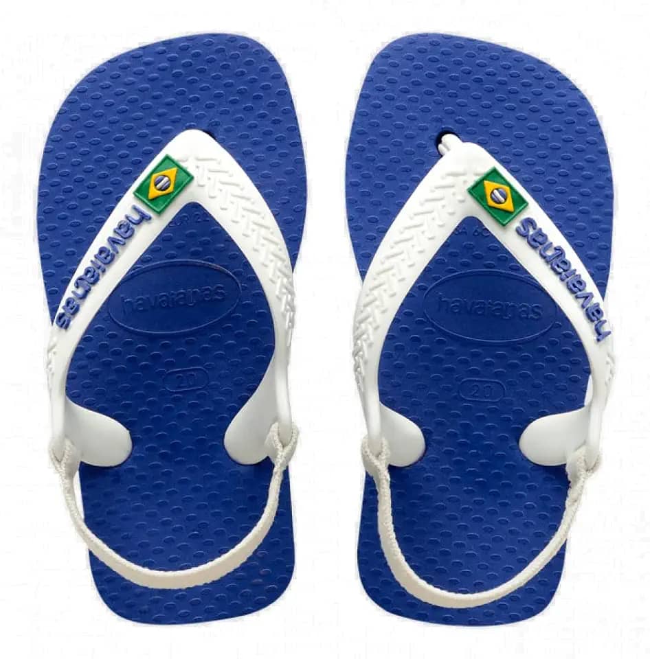 Chinelo Havaianas Baby Brasil Logo Rosa Cristal