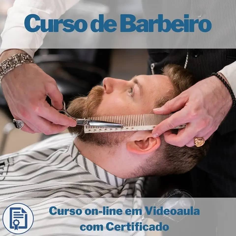 Curso on-line em videoaula de Barbeiro com Certificado