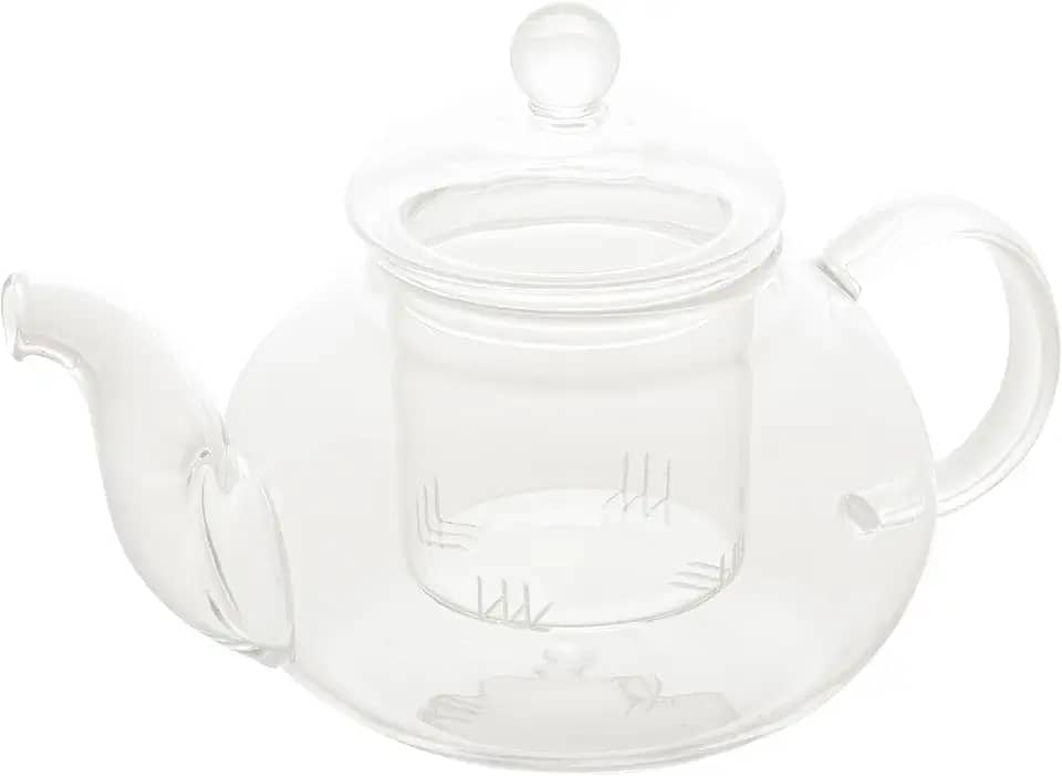 LYOR - Chaleira de Vidro Borossilicato Resistente ao Calor 860ml