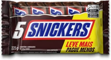 Snickers Chocolate Original 5 Unidades de 45g