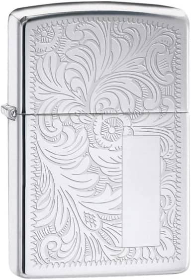 Zippo Isqueiro de bolso cromado veneziano de alto polimento