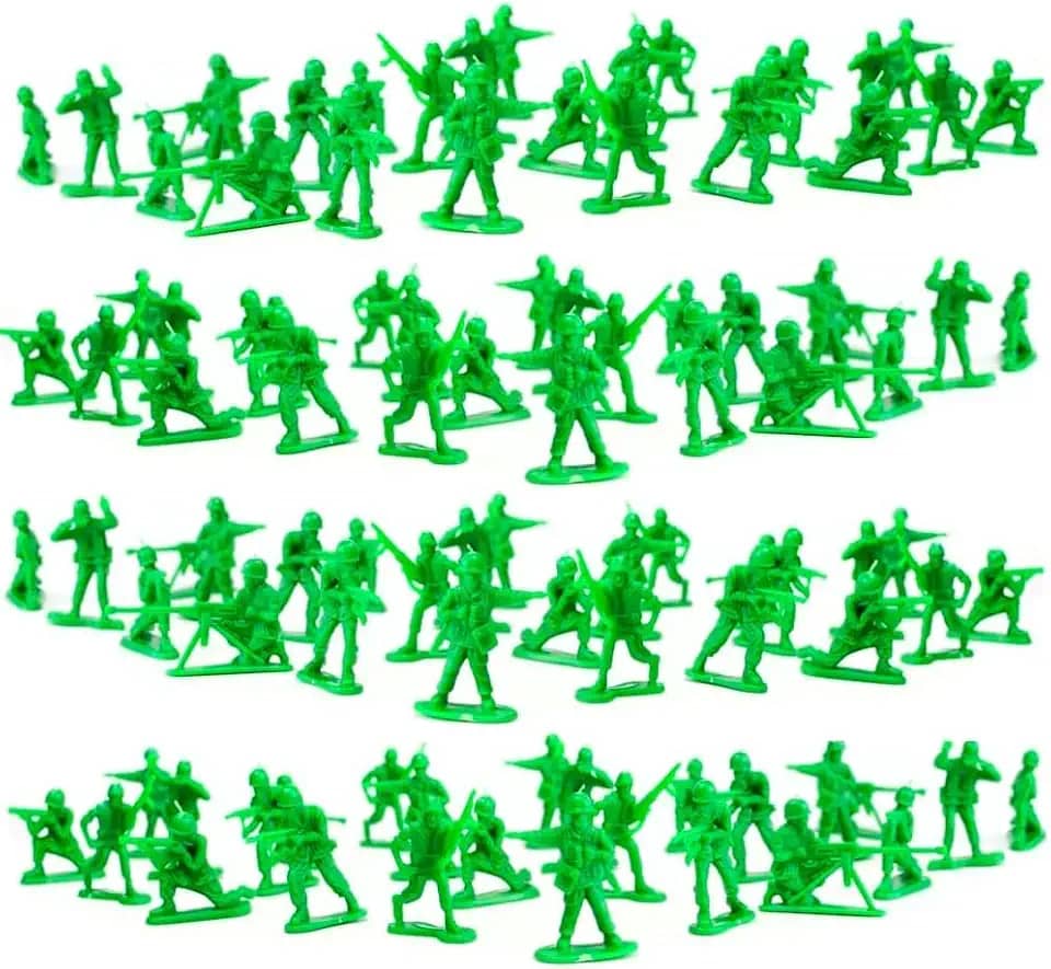 Kit de Soldados de Plástico, Brinquedo Militar para Crianças, Conjunto de Exército em Miniatura para Brincadeiras