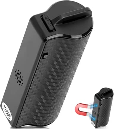 Gravador de Voz, Mini Gravador de Voz, 128G, Gravação de 334H, Gravador, Redução Tripla de Ruído Inteligente