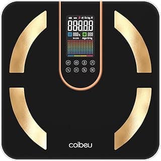 Balança Inteligente Digital Corporal, Balança Bioimpedancia, Capacidade 180 kg, Tela Dupla em Vidro, Sincroniza com Google Fit/Apple Saúde