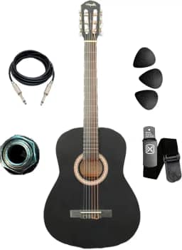 Violão Canhoto Eletroacústico Clássico Denver Memphis (BKS)