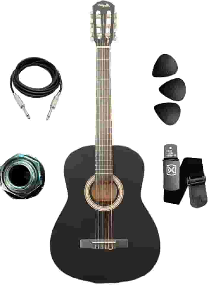 Violão Canhoto Eletroacústico Clássico Denver Memphis (BKS)