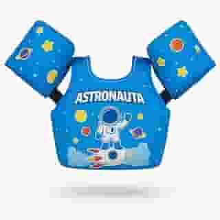 Boia Infantil Tipo Colete (Flutuador) Não Fura, Ajustável, Não-Inflável – Modelo Astronauta Azul