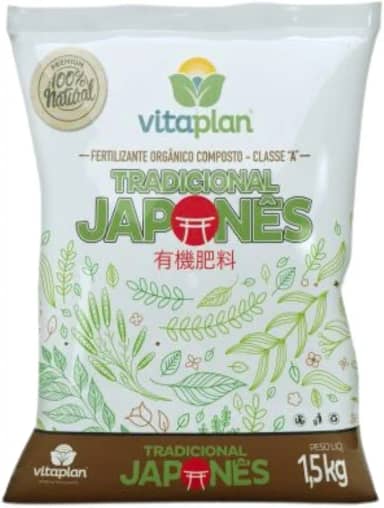 Adubo Fertilizante Tipo Bokashi Tradicional Japonês 1,5kg Saco Para Planta e Horta Orgânico Vitaplan - Nutriplan