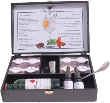 Box Gin Tanqueray + Especiarias + 2 Xarope + Dosador/Colher