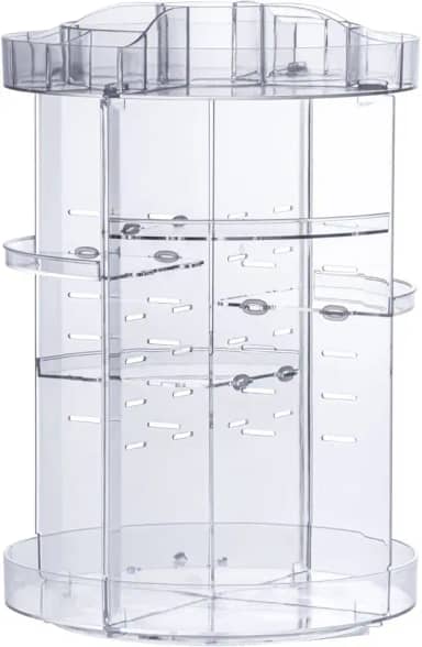 Paramount Plásticos Organizador Para Maquiagem, Redonda, 22,5x33 cm, Giratória