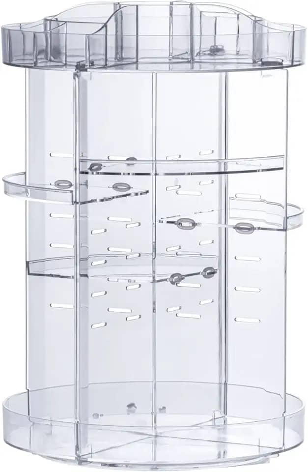 Paramount Plásticos Organizador Para Maquiagem, Redonda, 22,5x33 cm, Giratória