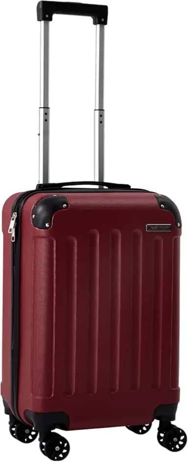 Mala de Bordo ABS Falcon Line SF24 (Bordô) | Bagagem de Mão Dimensões Padrão ANAC até 10kg, 4 Rodinhas 360°, Cadeado com Senha | Mala de viagem 10 kg, Divisória Interna com Zíper, Elástico de Fixação