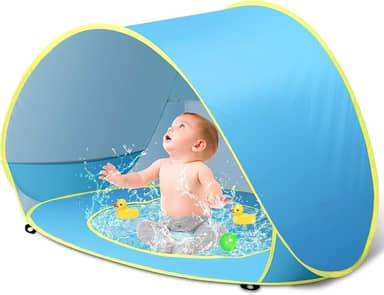 Barraca Praia, Barraca de Praia, Tenda para Piscina de Bolinhas, Tenda de Praia, Barraca, Proteção Uv à Prova Vento, PortáTil E AutomáTica Instantânea