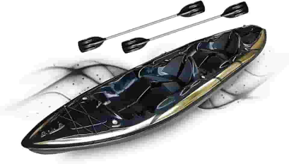 Caiaque Duplo De Pesca Modelo K2 Pró Fibra 2 Lugares + Remos