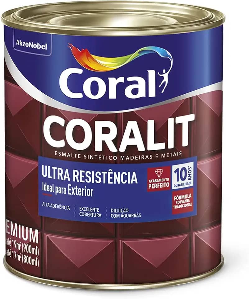 CORALIT ULTRA RESISTENCIA FOSCO PRETO 900ML - CORAL