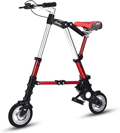 Mini Bicicleta Dobrável Portátil De 8 Polegadas Ultra Leve Para Adultos Estudantes Dobrável Para Esportes Ao Ar Livre Ciclismo Viagens Pendulares,Vermelho,Uptodate43