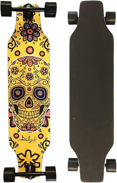 Skate Longboard Montado Completo Allyb - Skull Mexican