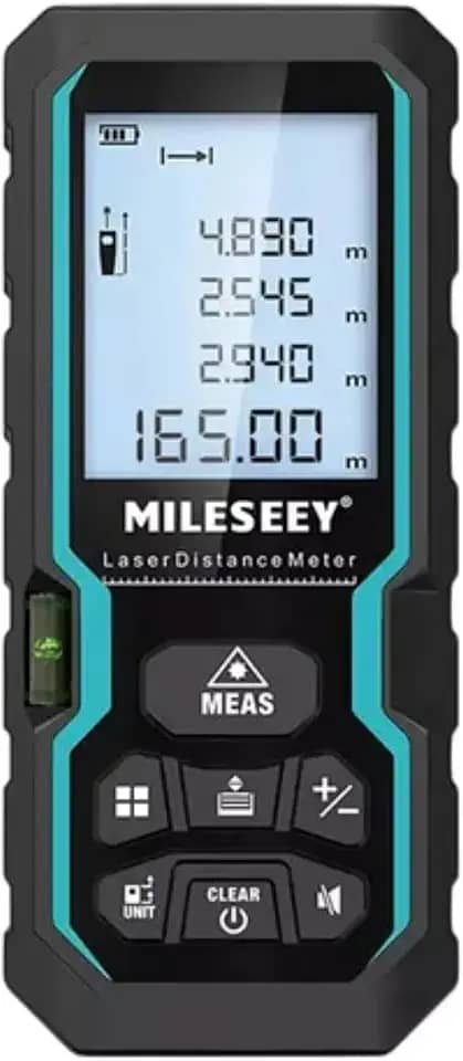 Trena Laser Digital Profissional, Fita Métrica Digital a Laser, Medidor Digital de Distância, Área, Volume, Ângulos e Nível. Modelo S6 de 40, 50, 60, 80, 100 e 120 m de Alcance (Precisão ±2 mm)