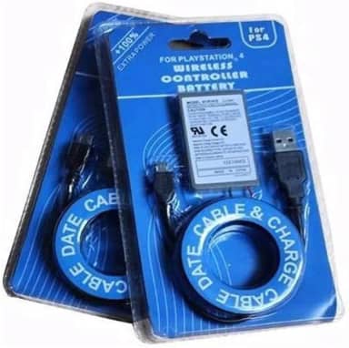 Kit C/ 2 Baterias Controle Ps4 Playstation + Cabo Carregador Usb