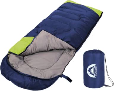 SWTMERRY Saco de dormir 3 estações (verão, primavera, outono) clima quente e frio - leve, impermeável, uso interno e externo para crianças, adolescentes e adultos para caminhadas e acampamento
