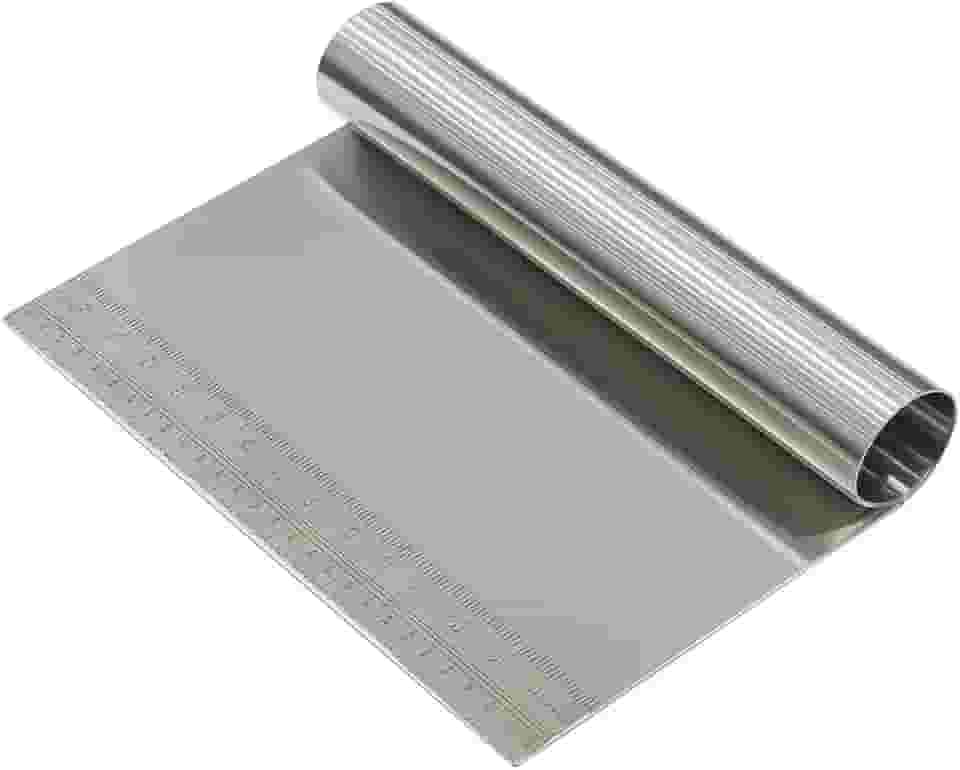 Espatula para Confeitaria Inox Cortar Raspar Confeitar Temperar Dividir Chocolate Bolo Com Régua15 CM Leve e De Fácil Manuseio Antiaderente