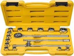 Jogo de Soquete Estriado Aço Cromo Vanádio 43600/017 Tramontina C/17pçs, Modelo: 43600017