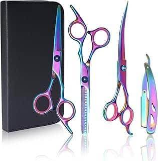 Namoat Tesoura Profissional Cabeleireiro, Tesoura De Cabelo, Tesoura De Cortar Cabelo, Kit Barbeiro Colorido