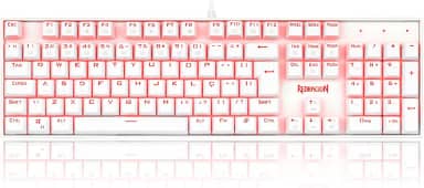 Redragon TECLADO MECANICO MITRA K551W SINGLE COLOR SWITCH BRANCO, UNICO