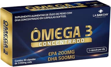 Ômega 3 Concentrado (30 Cápsulas) - Auxilia na prevenção de doenças cardiovasculares, auxilia na redução dos níveis de triglicerídeos e de colesterol e no aumento do HDL colesterol