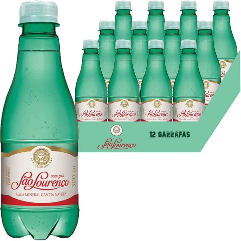 Água Mineral C/ Gás Pet SÃO LOURENÇO 300ml (12 unidades)