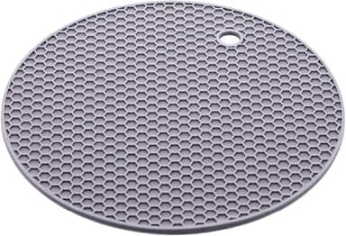 LYOR - Descanso para Panela Redondo de Silicone Cinza 18cm