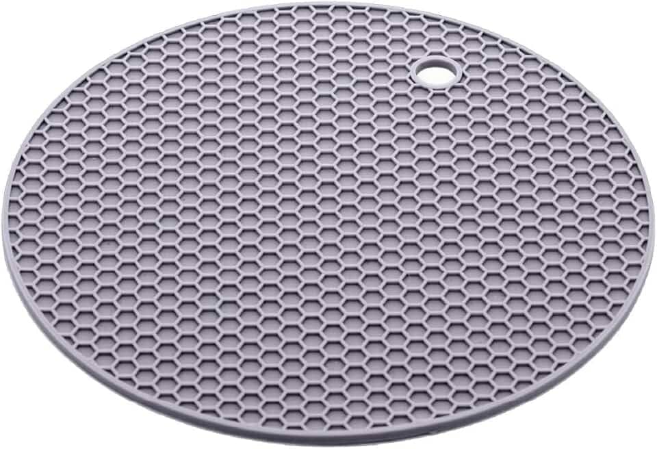 LYOR - Descanso para Panela Redondo de Silicone Cinza 18cm