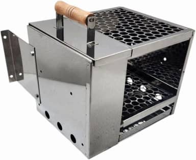 Churrasqueira Ecológica P Sem Fumaça Para Parede Apartamento 2 Grelhas Aço Inox